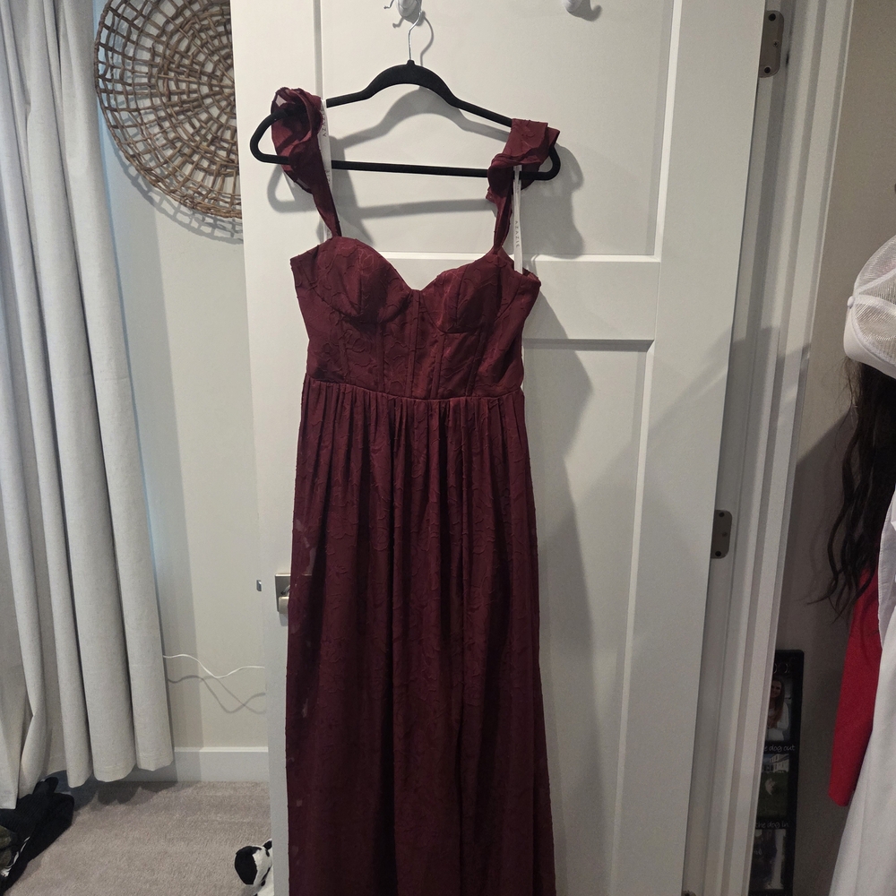 Elegant Burgundy Dress